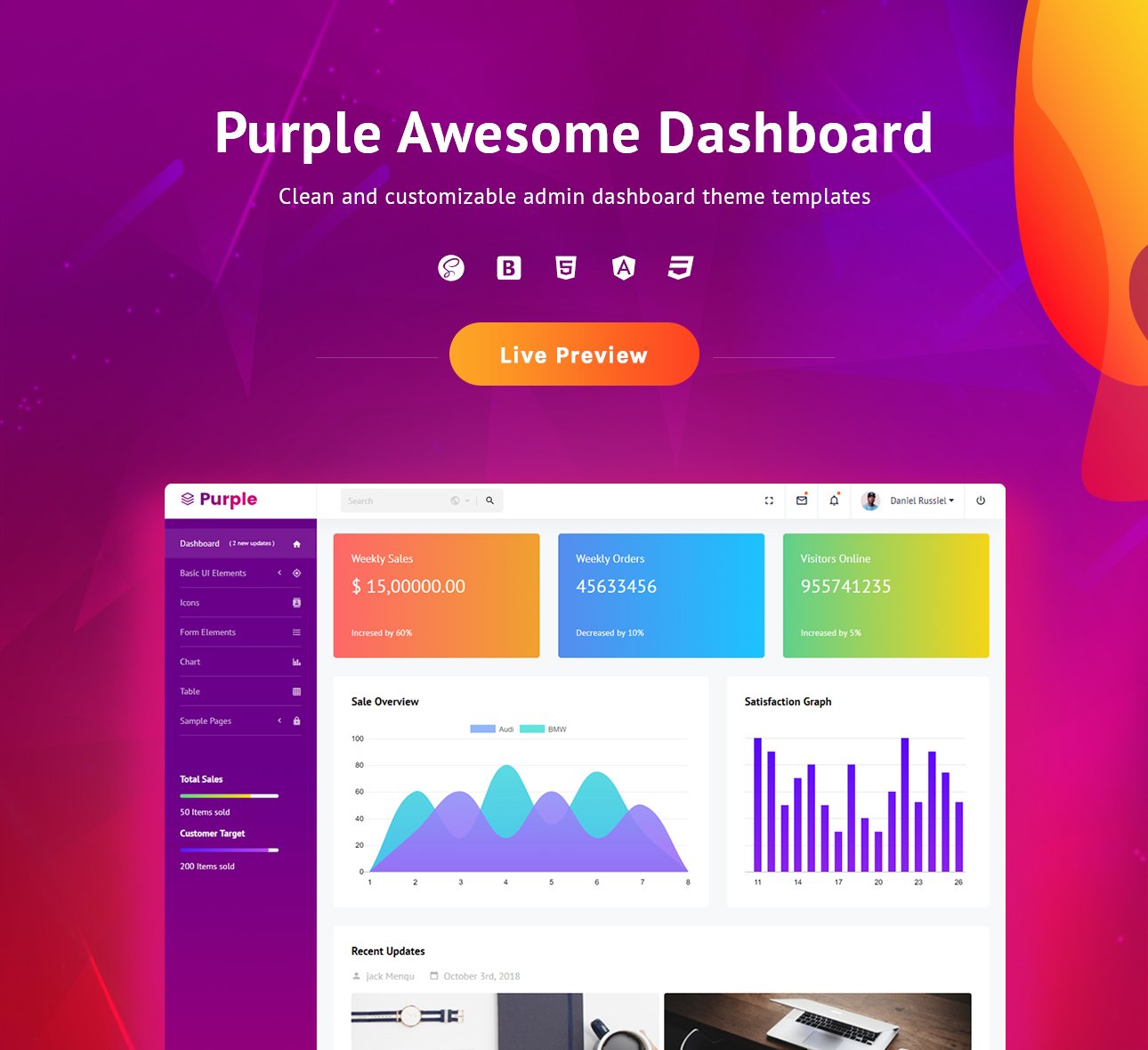 PurpleAdmin screen 1