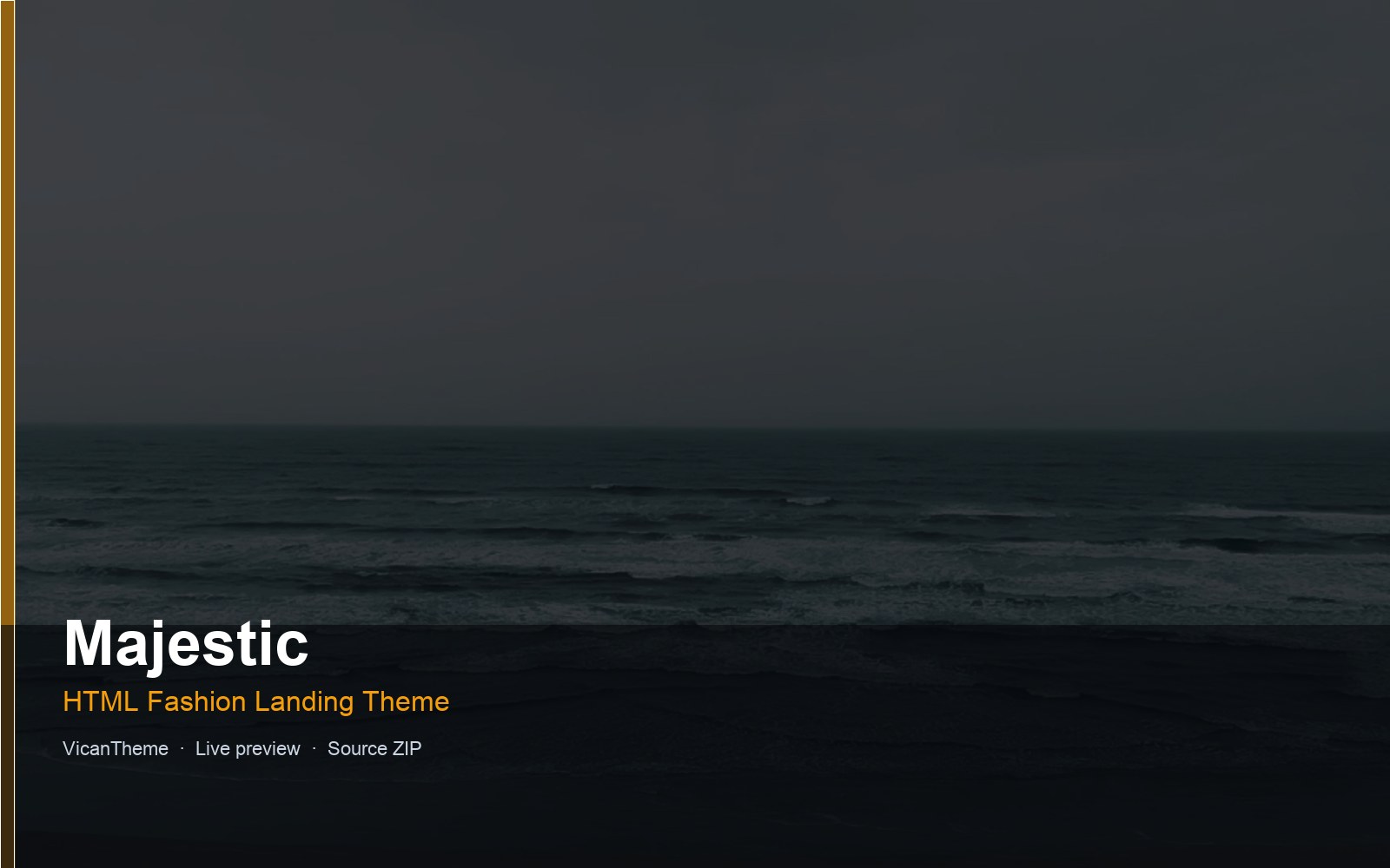 Majestic — HTML Fashion Landing Theme