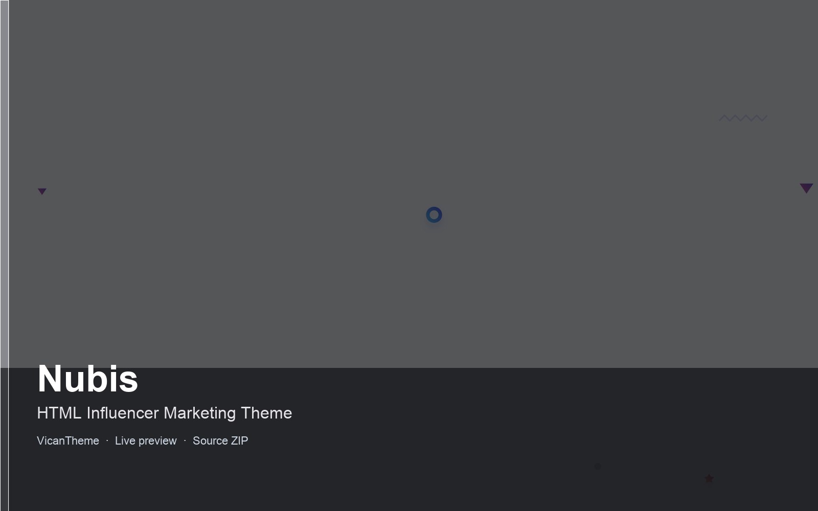 Nubis — HTML Influencer Marketing Theme