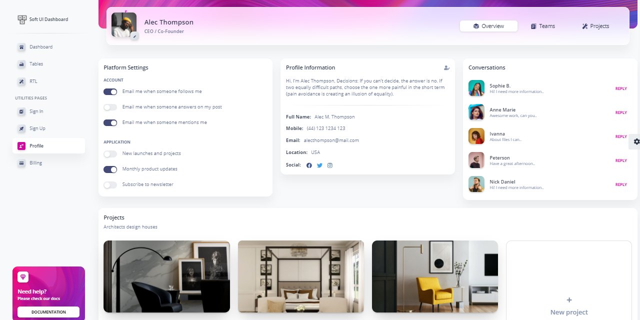 Soft UI screen 1