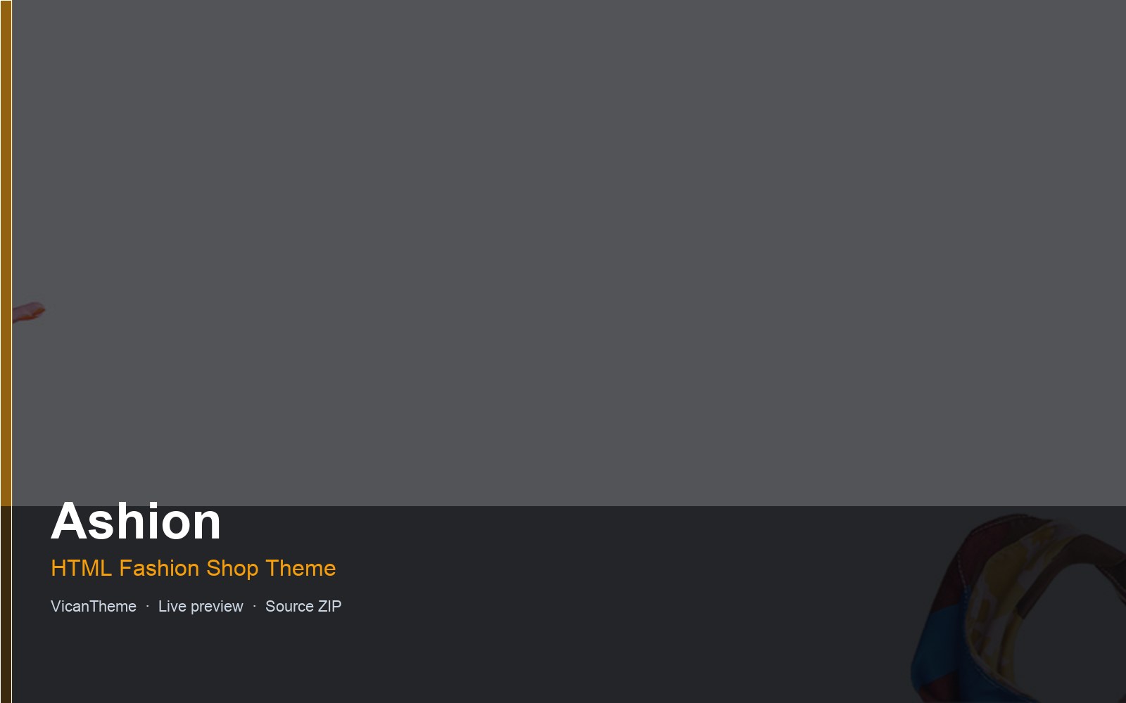 Ashion — HTML Fashion Shop Theme