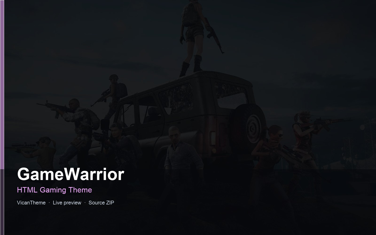 GameWarrior — HTML Gaming Theme