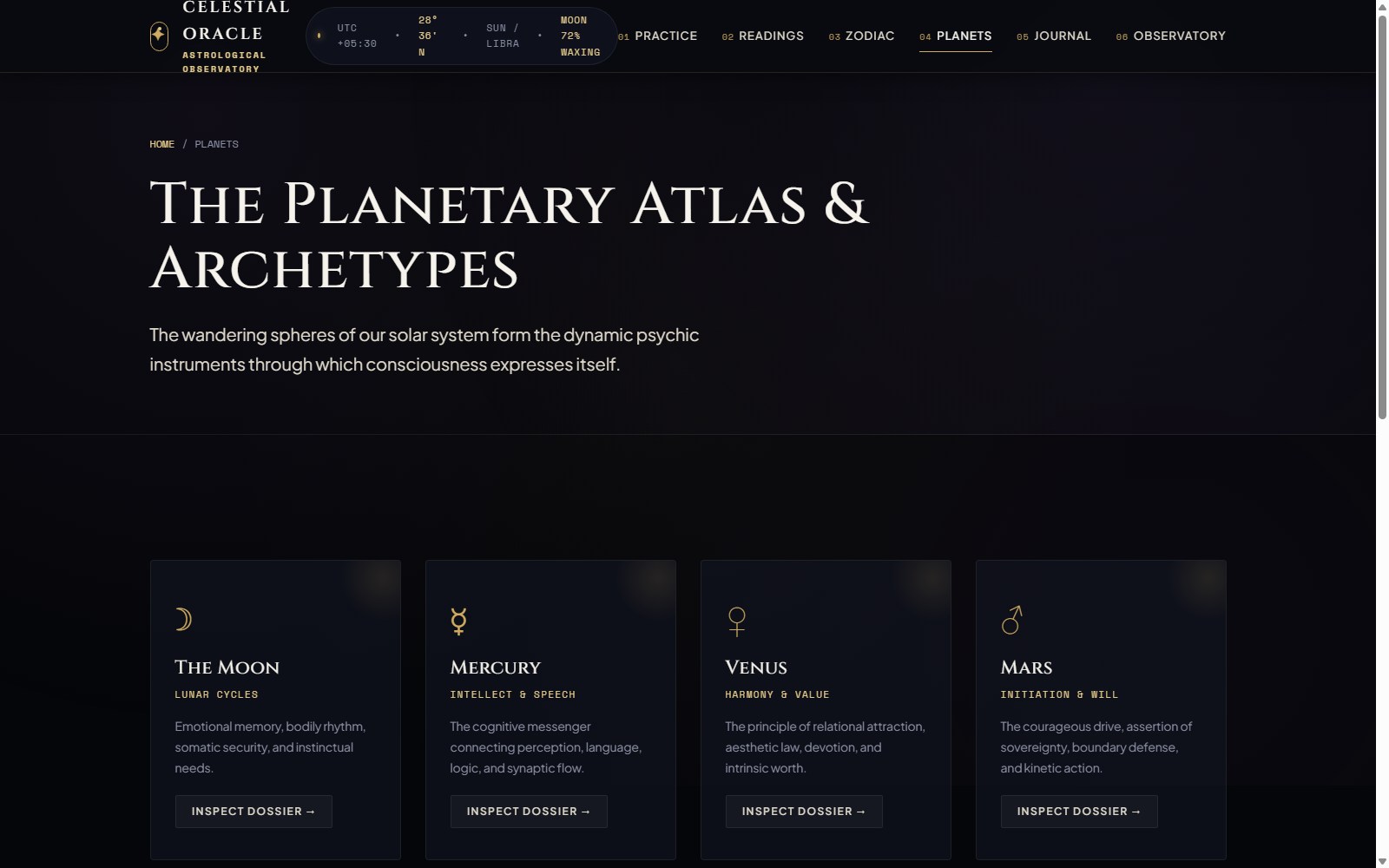 Celestial Oracle Planetary Atlas and Lunar Ephemeris