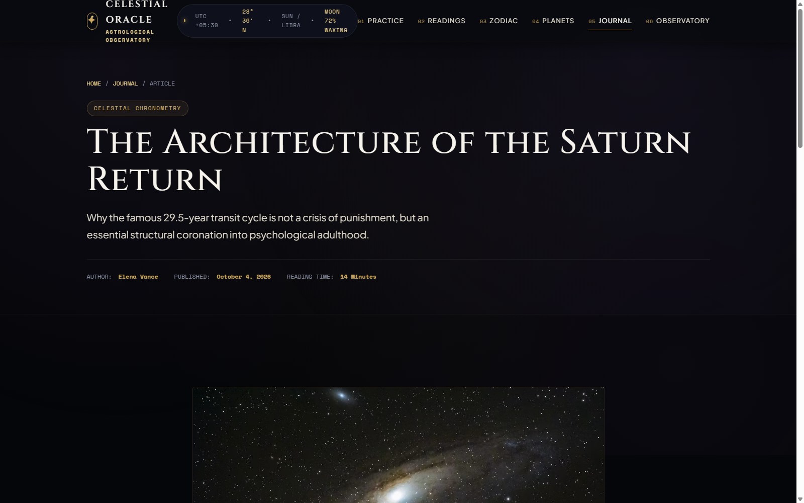 Celestial Oracle Editorial Journal Article Layout