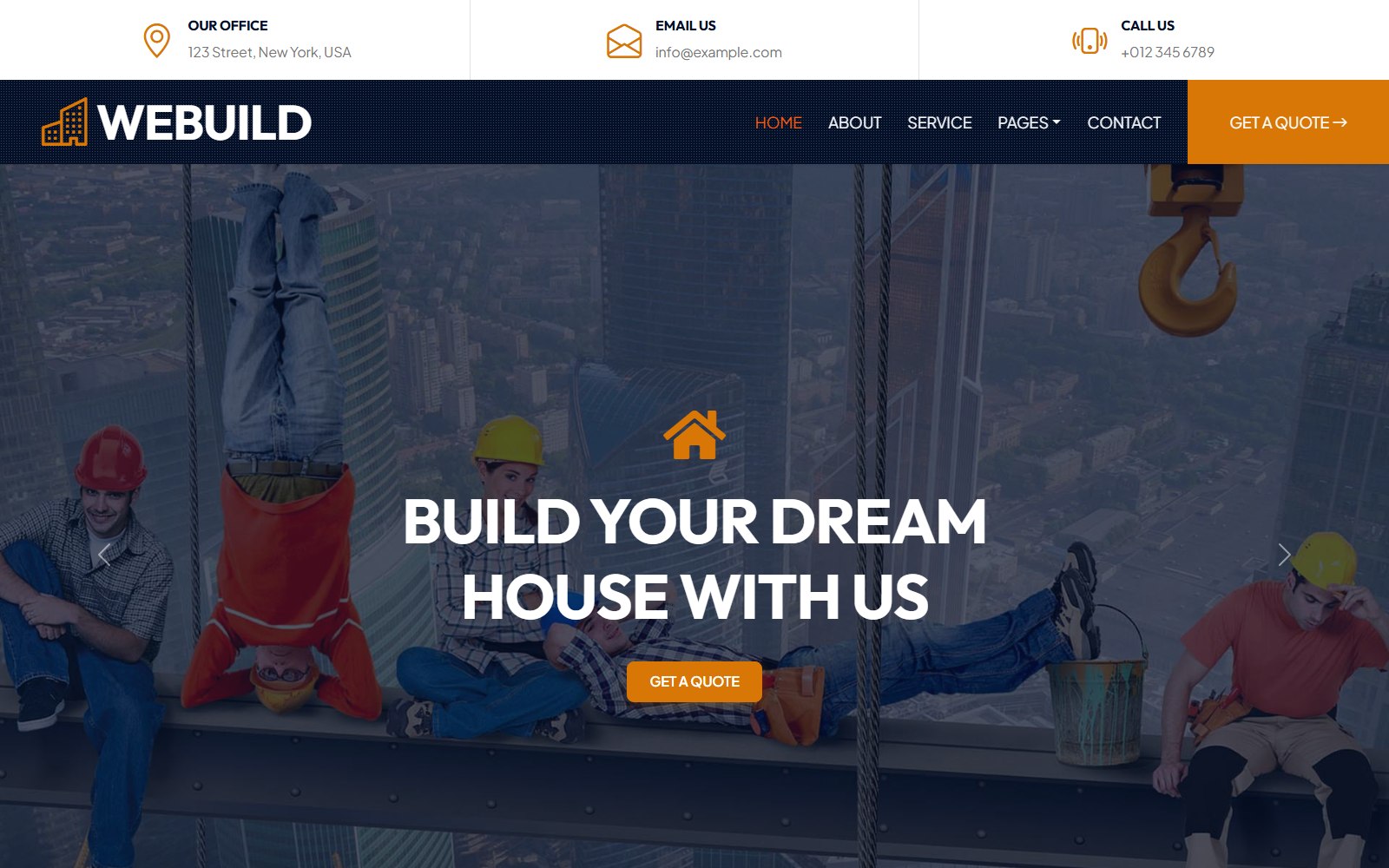 Webuild - HTML Architecture & Construction Theme