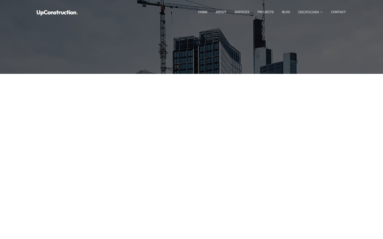 Upconstruction - HTML Architecture & Construction Theme project-details screen