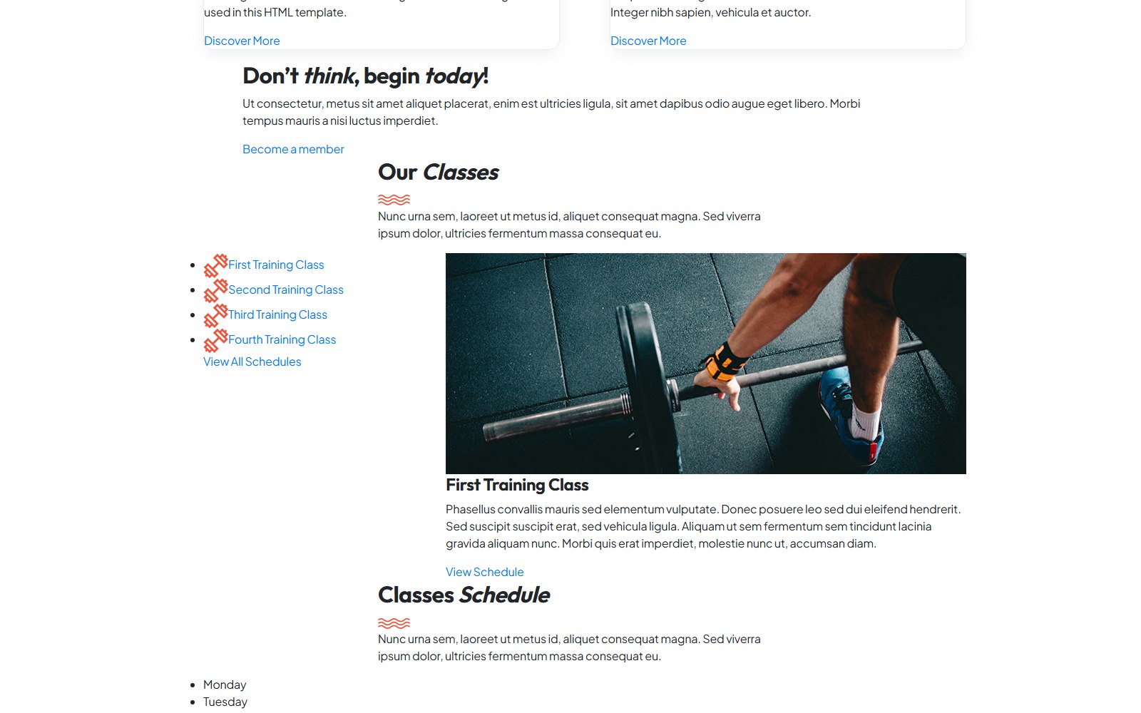 Training Studio - HTML Fitness, Wellness & Beauty Theme portfolio and showcase