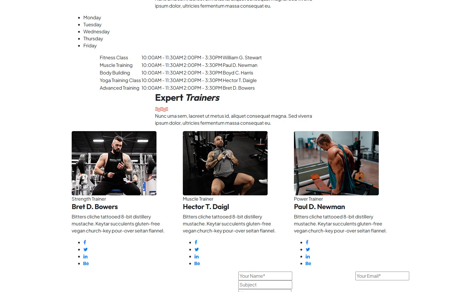 Training Studio - HTML Fitness, Wellness & Beauty Theme cards and pricing