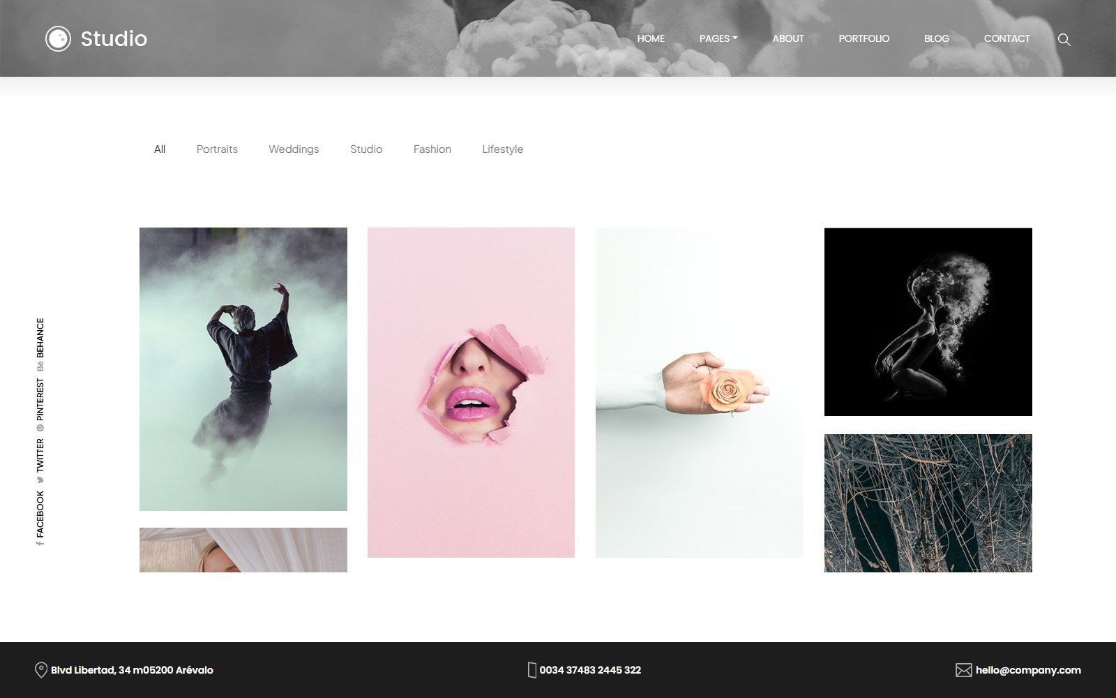 Studio - HTML Corporate, SaaS & Agency Theme portfolio screen