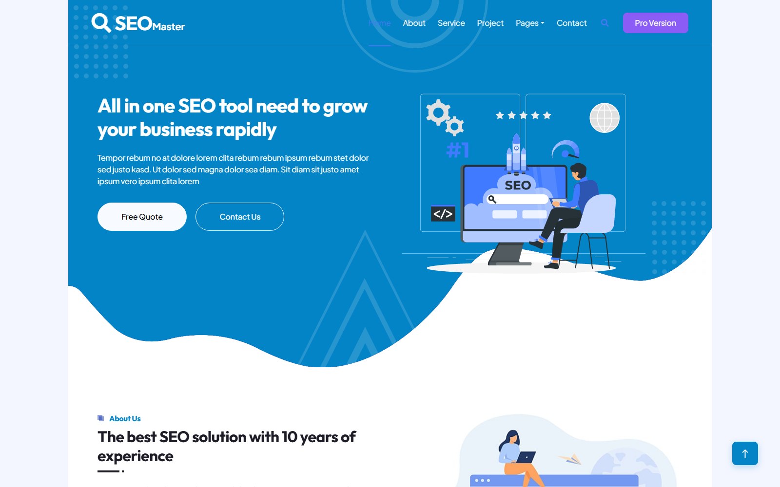 Seomaster - HTML Corporate, SaaS & Agency Theme