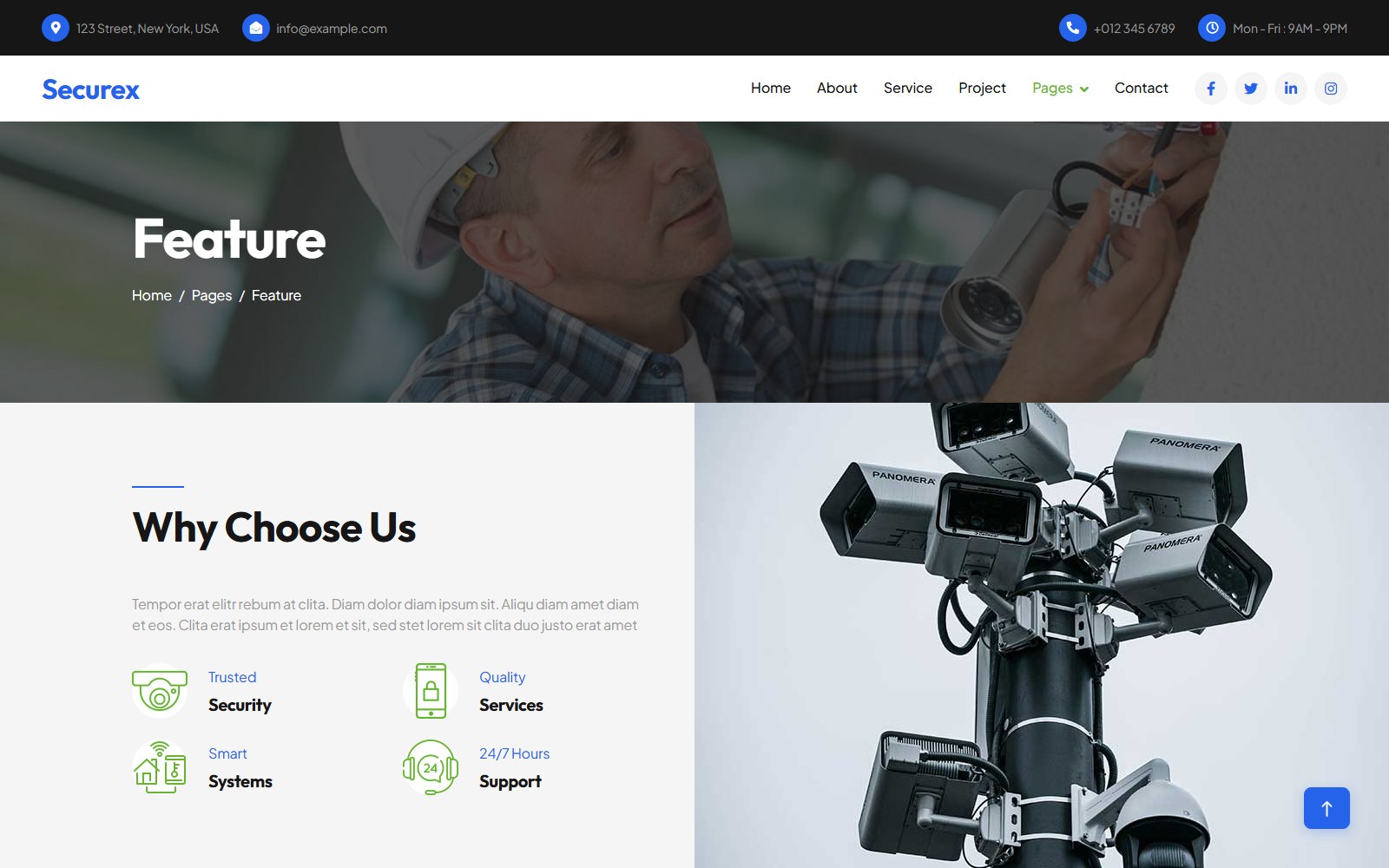 Securex - HTML Corporate, SaaS & Agency Theme feature screen