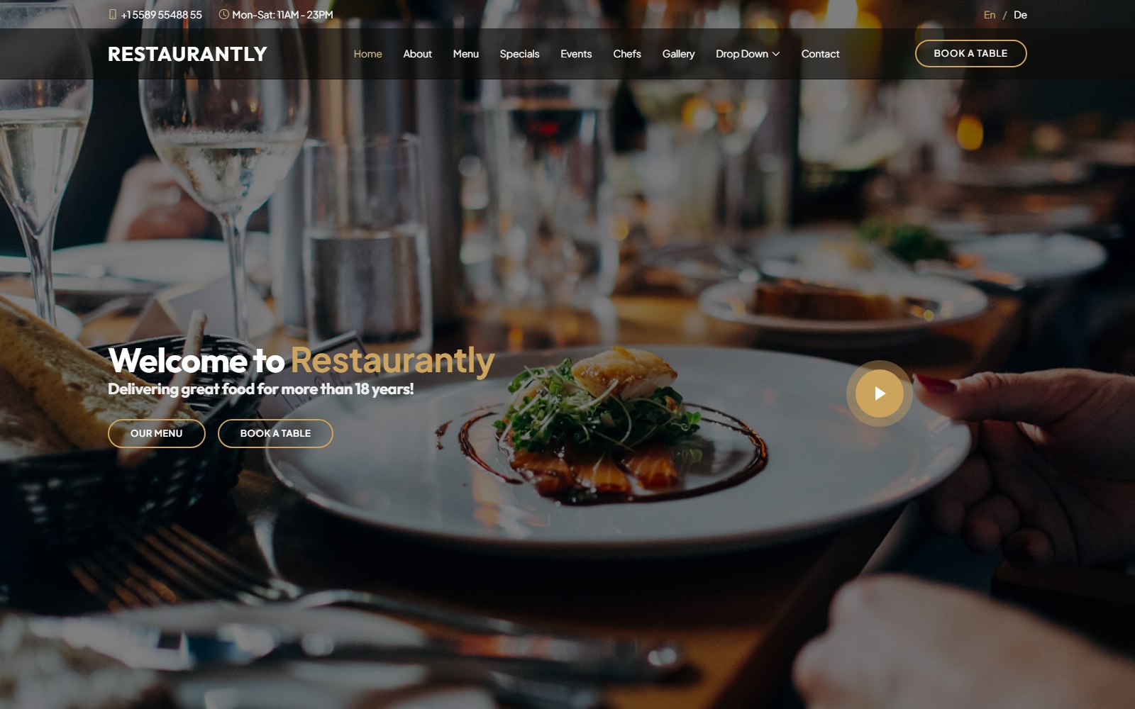 Restaurantly - HTML Corporate, SaaS & Agency Theme