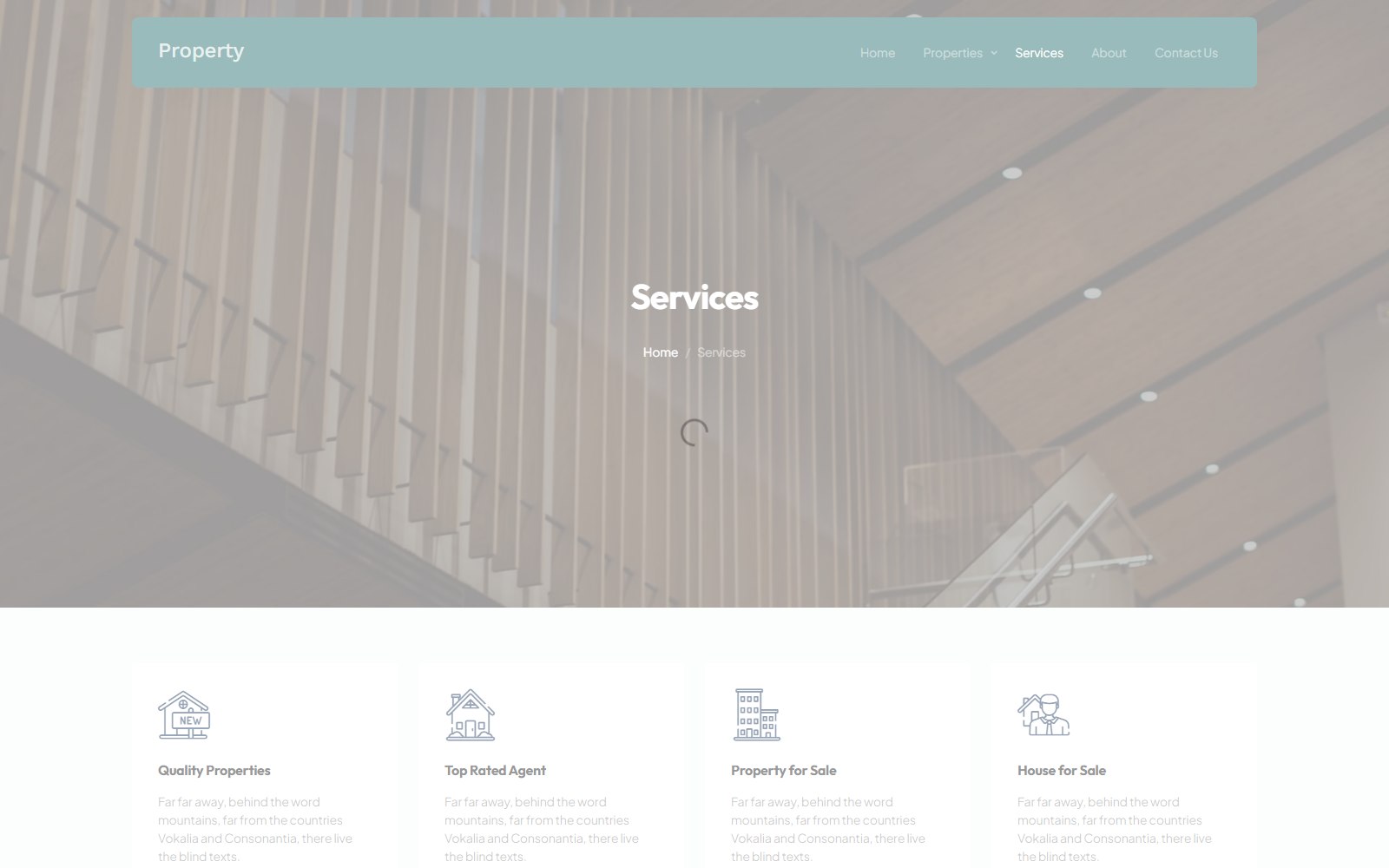 Property - HTML Real Estate & Housing Theme services screen