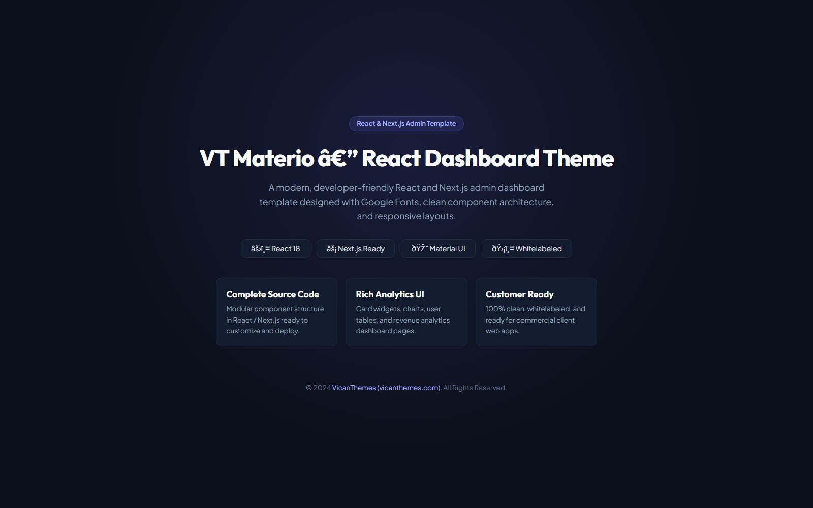 Materio - React Admin Dashboard Theme