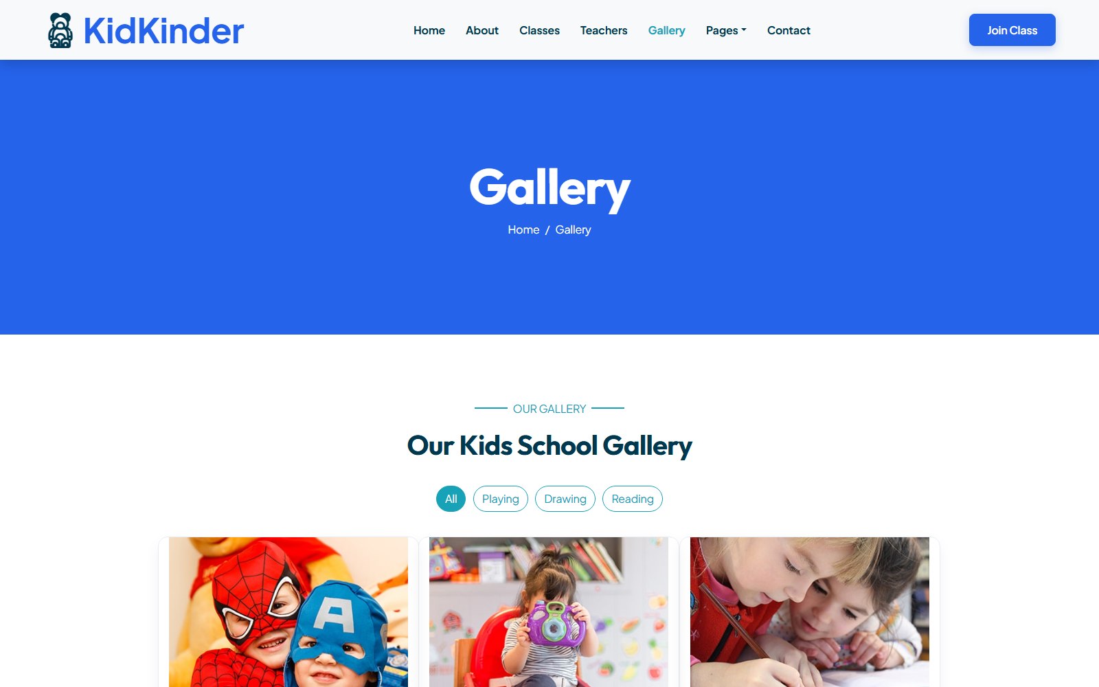 Kidkinder - HTML Corporate, SaaS & Agency Theme gallery screen
