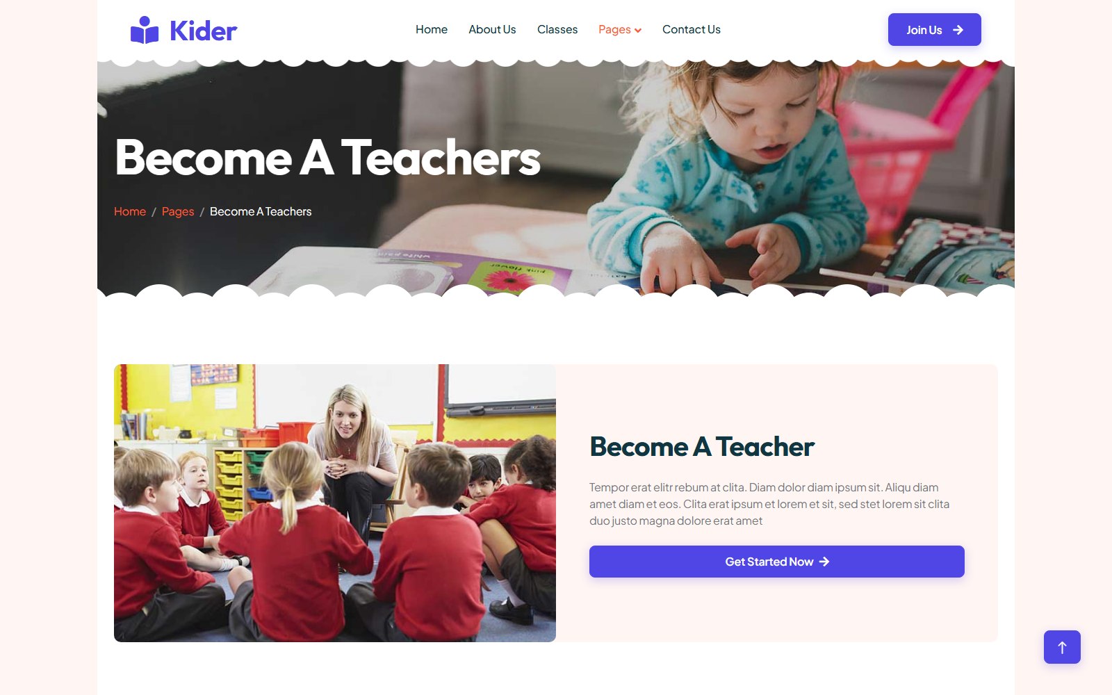 Kider - HTML Corporate, SaaS & Agency Theme call-to-action screen