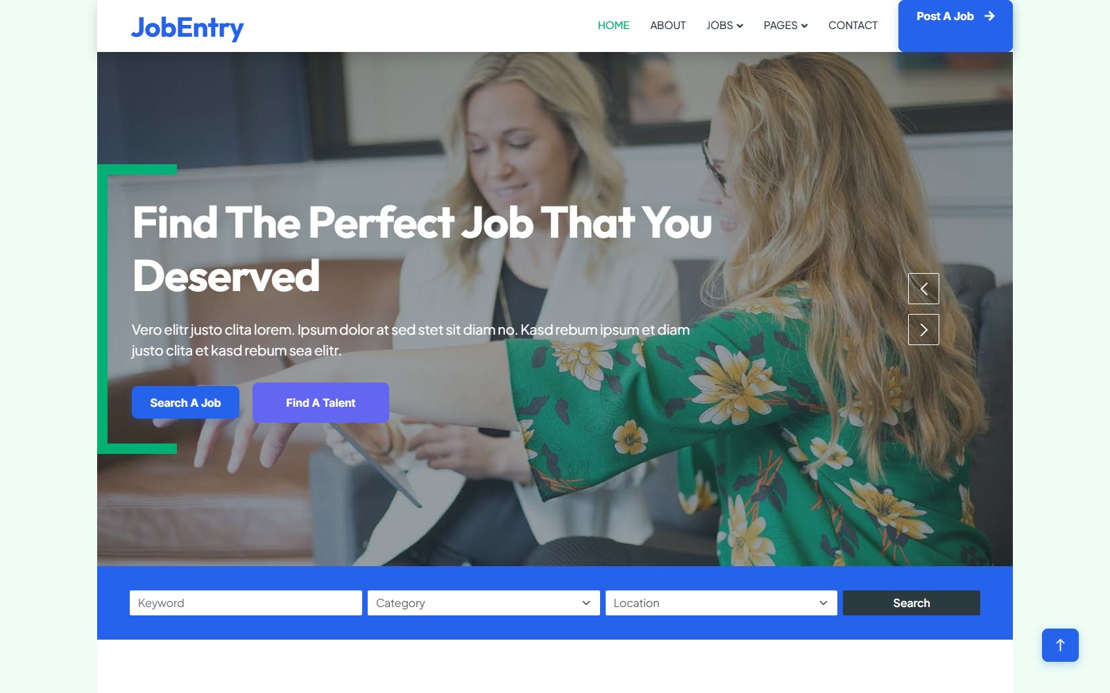 Jobentry - HTML Corporate, SaaS & Agency Theme