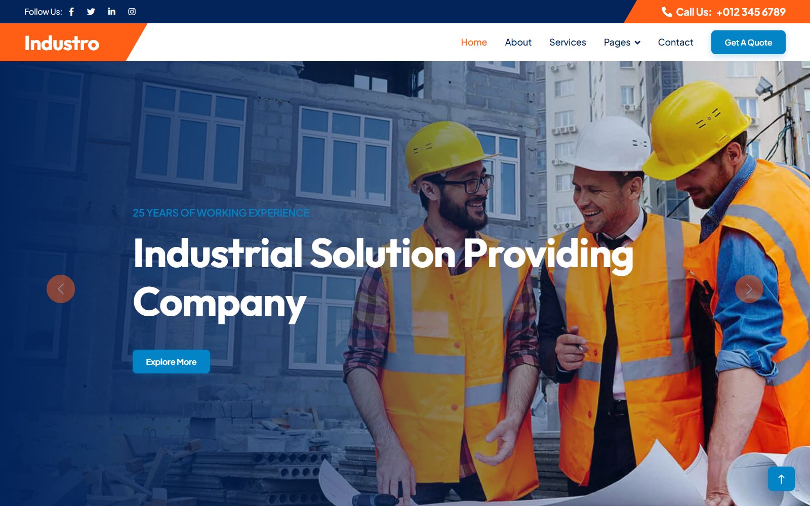 Indsutrio - HTML Corporate, SaaS & Agency Theme
