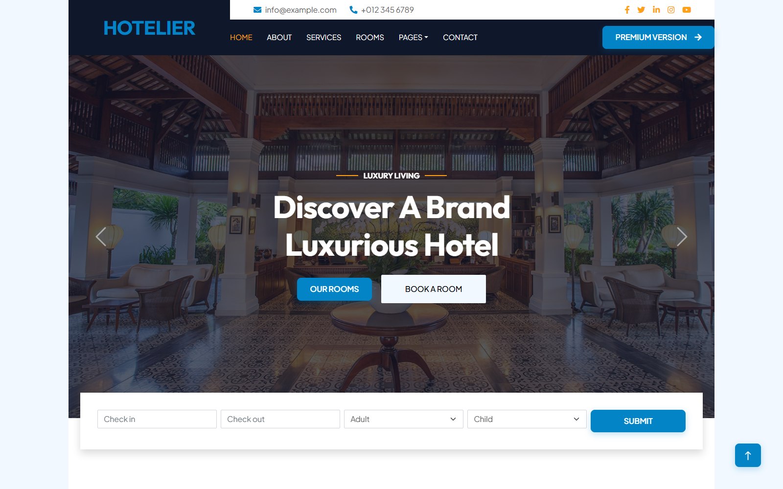 Hotelier - HTML Travel, Tourism & Hospitality Theme