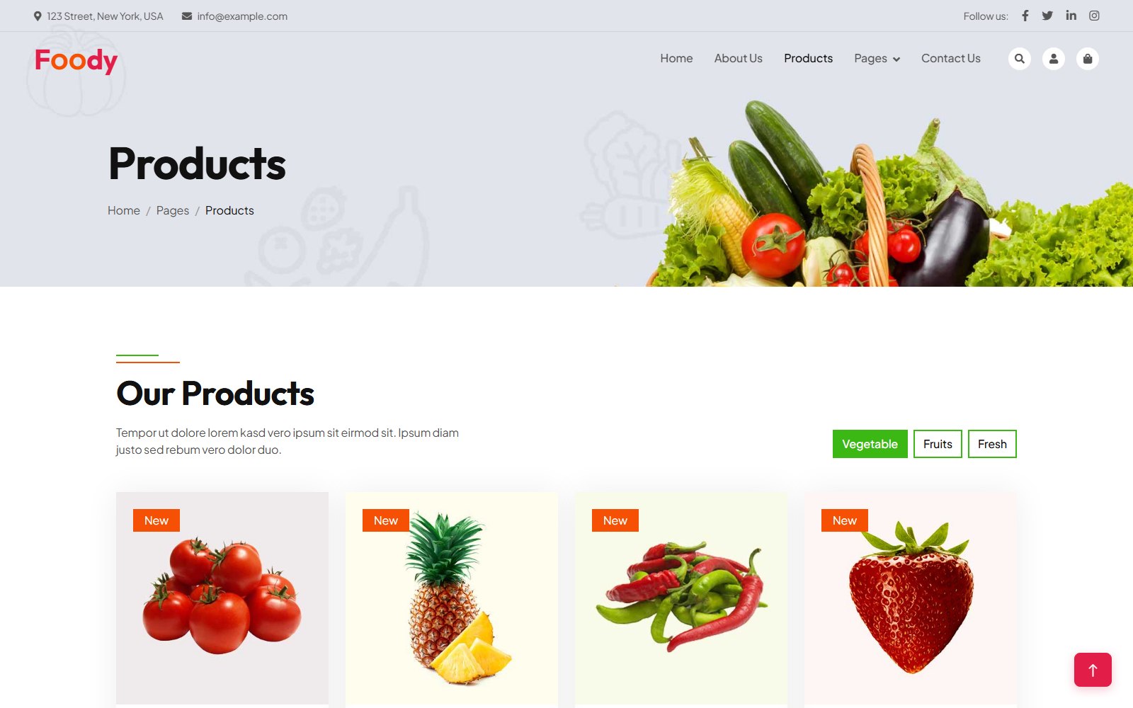 Foody2 - HTML Restaurant, Cafe & Bakery Theme product screen