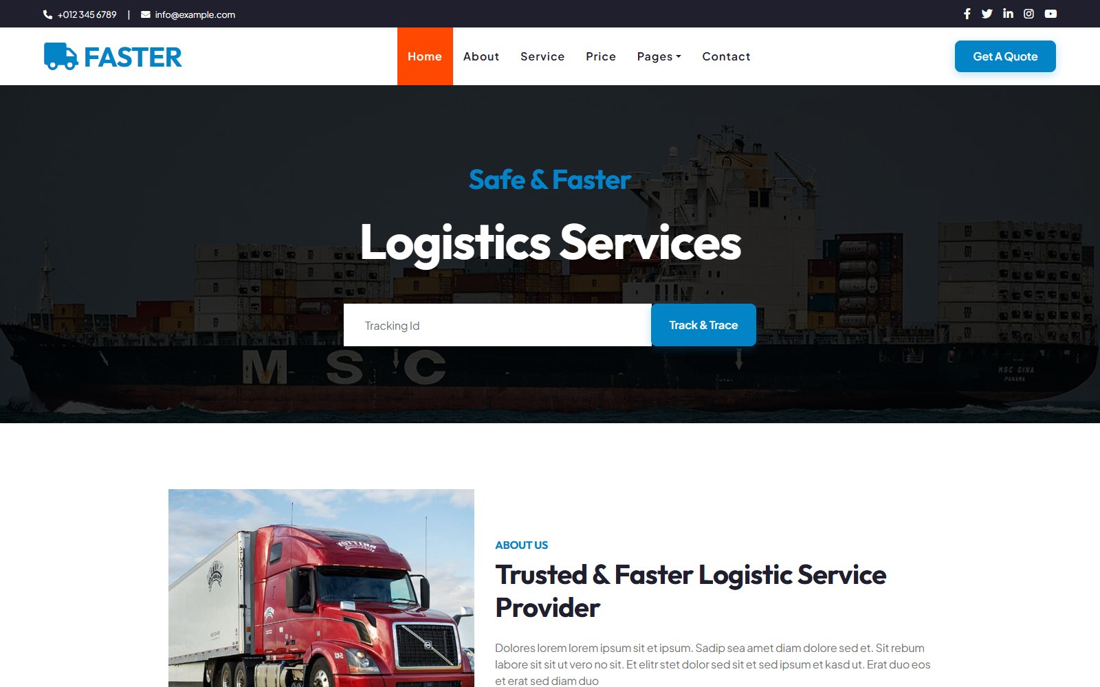 Faster - HTML Corporate, SaaS & Agency Theme
