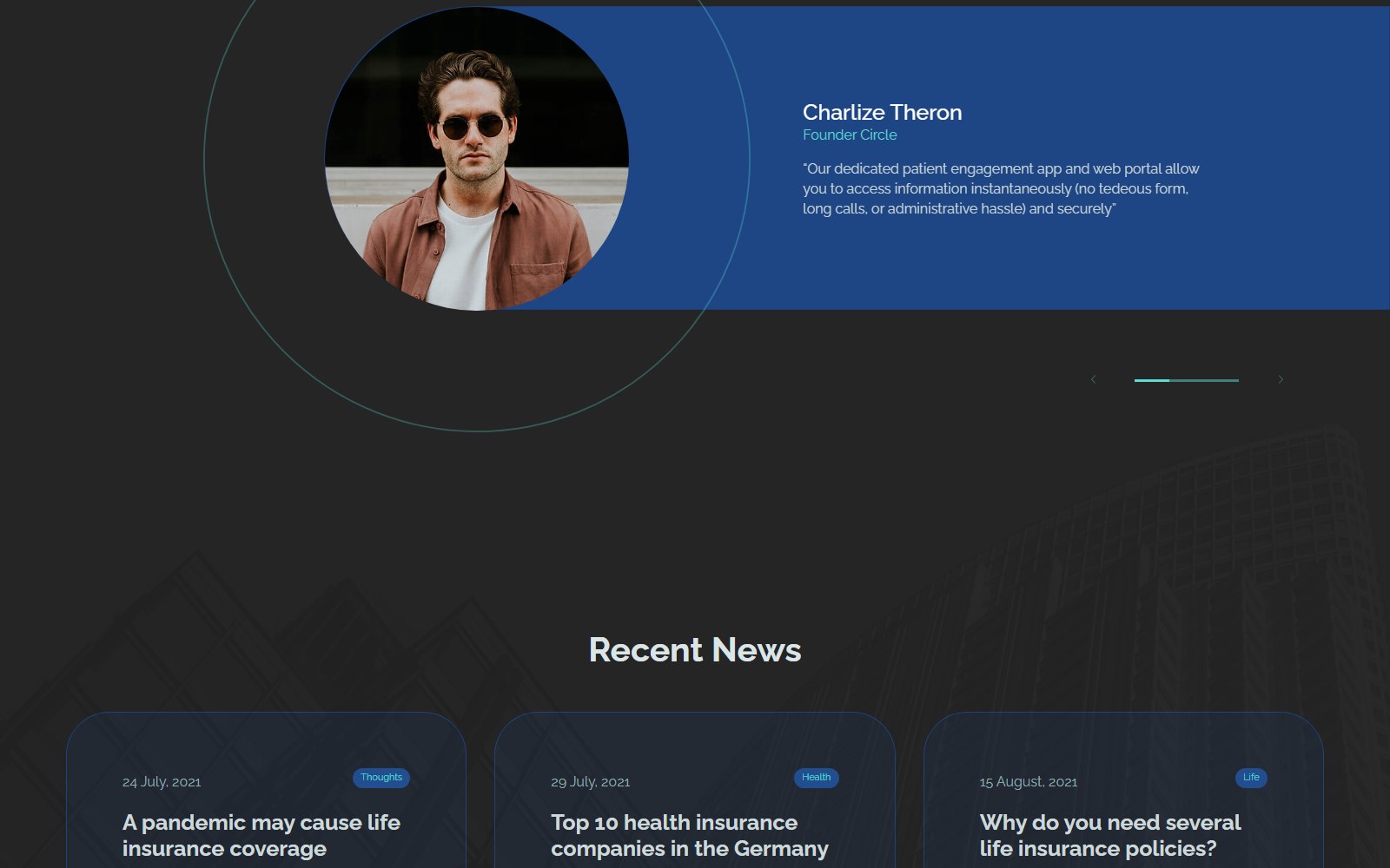 Ensurance - HTML Corporate, SaaS & Agency Theme cards and pricing