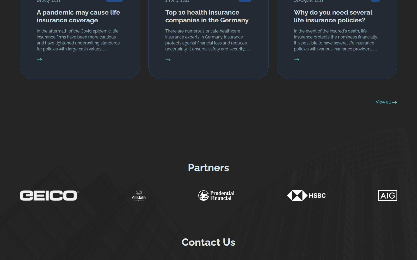 Ensurance - HTML Corporate, SaaS & Agency Theme contact and details