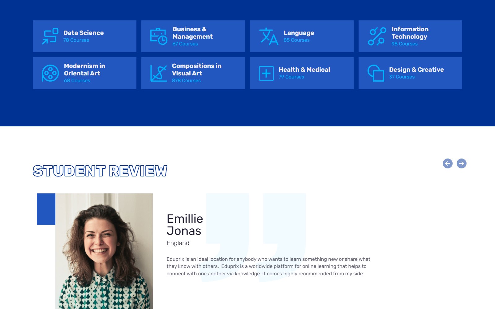 Eduprix - HTML Education & LMS Theme portfolio and showcase