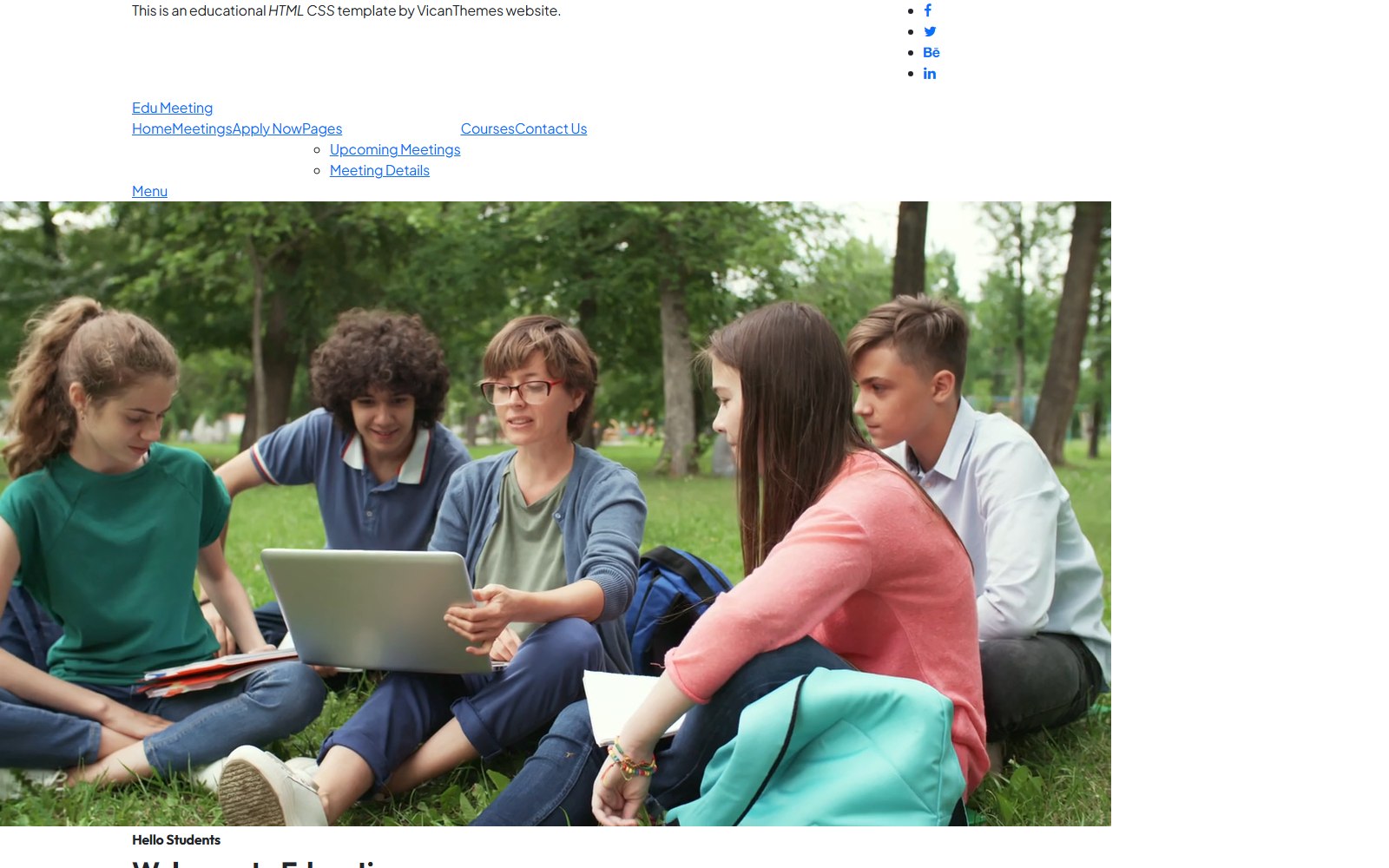 Edu Meeting - HTML Education & LMS Theme