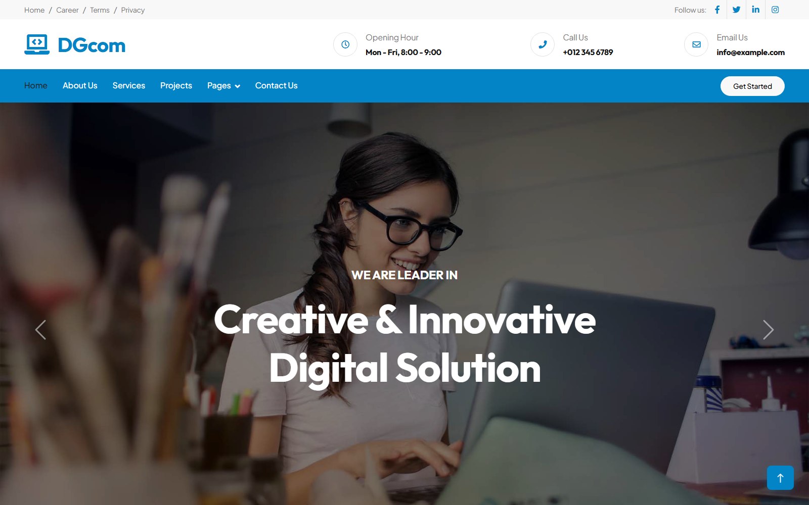 Dgcom - HTML Corporate, SaaS & Agency Theme