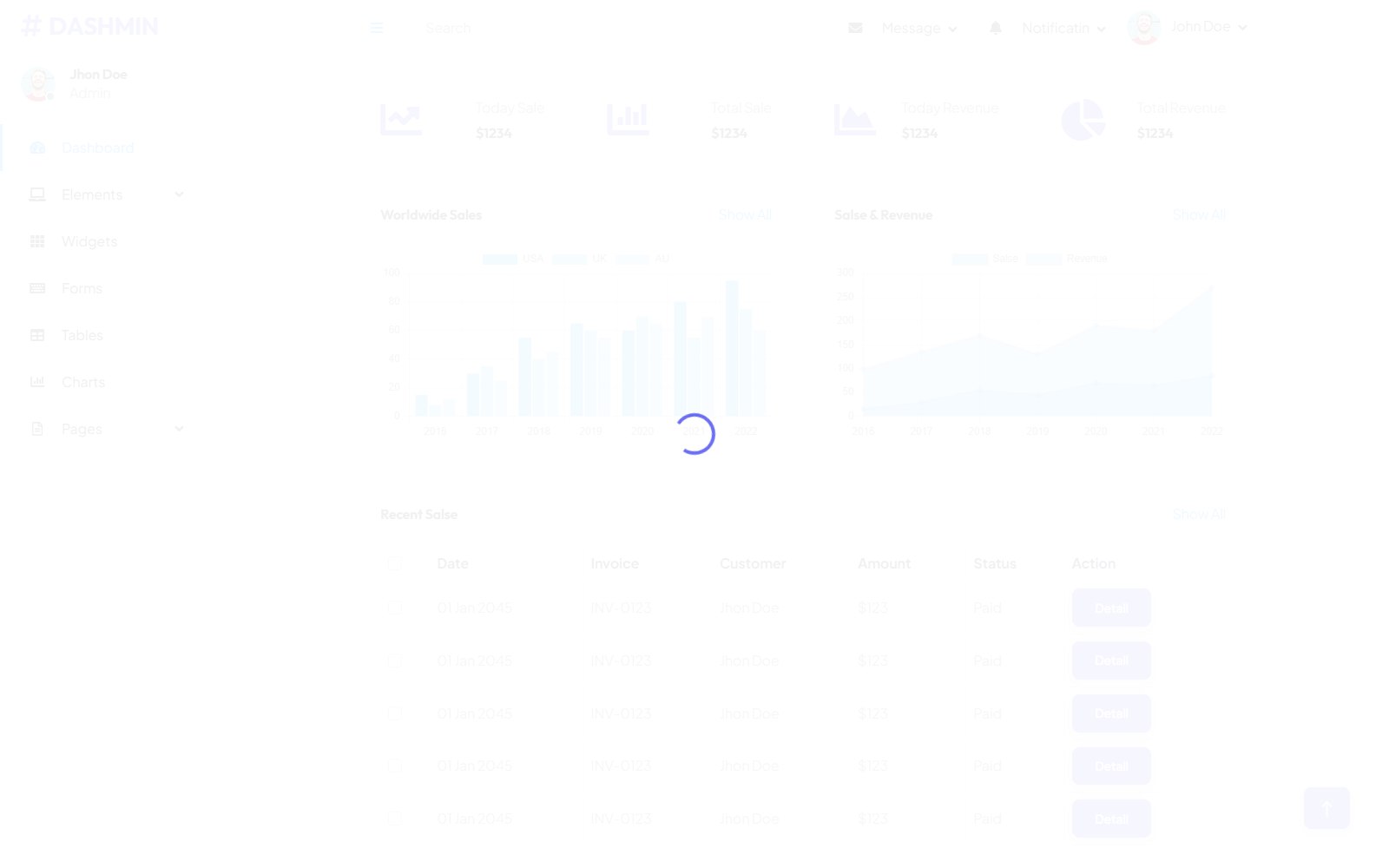 Dashmin - HTML Dashboard & Admin Panels Theme