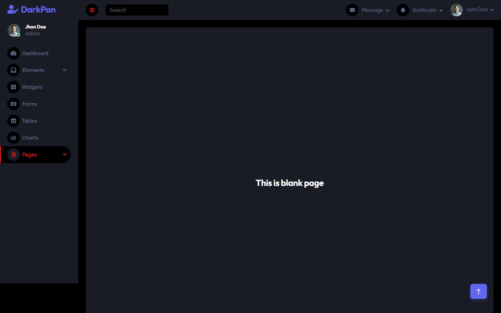 Darkpan - HTML Dashboard & Admin Panels Theme blank screen