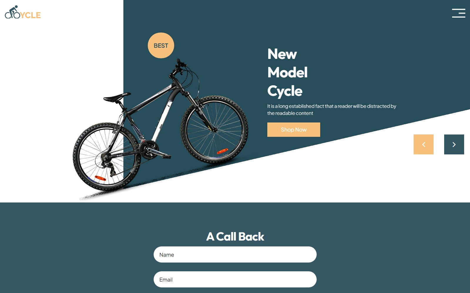 Cycle - HTML Corporate, SaaS & Agency Theme contact screen
