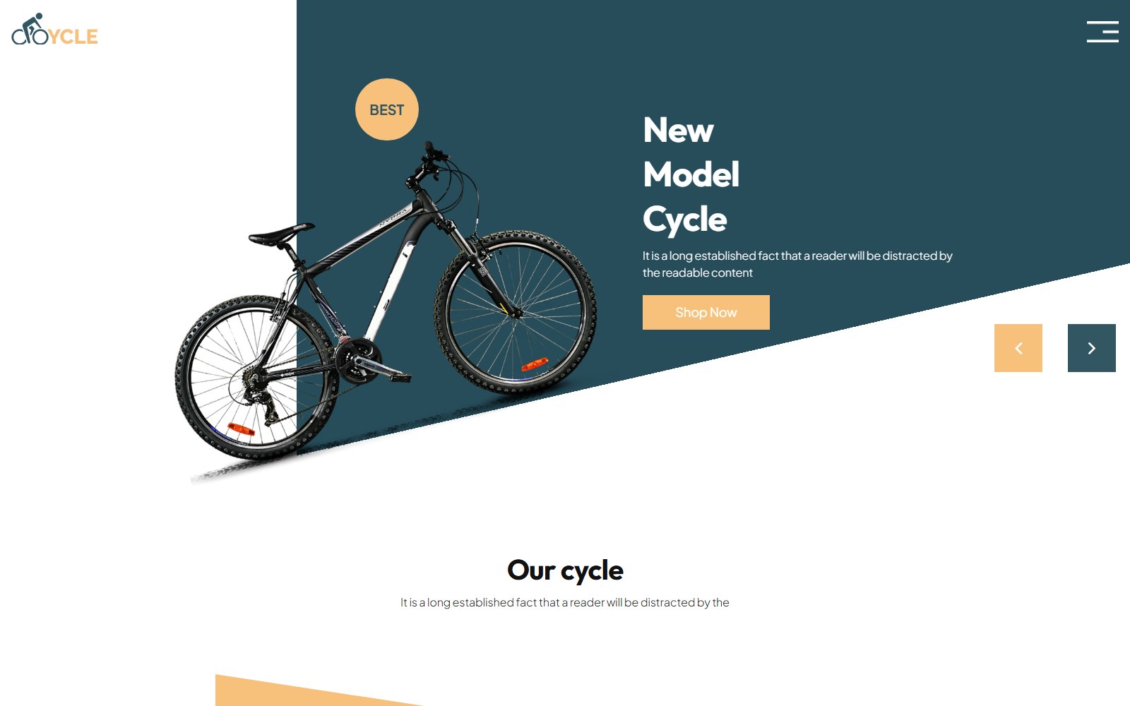 Cycle - HTML Corporate, SaaS & Agency Theme cycle screen