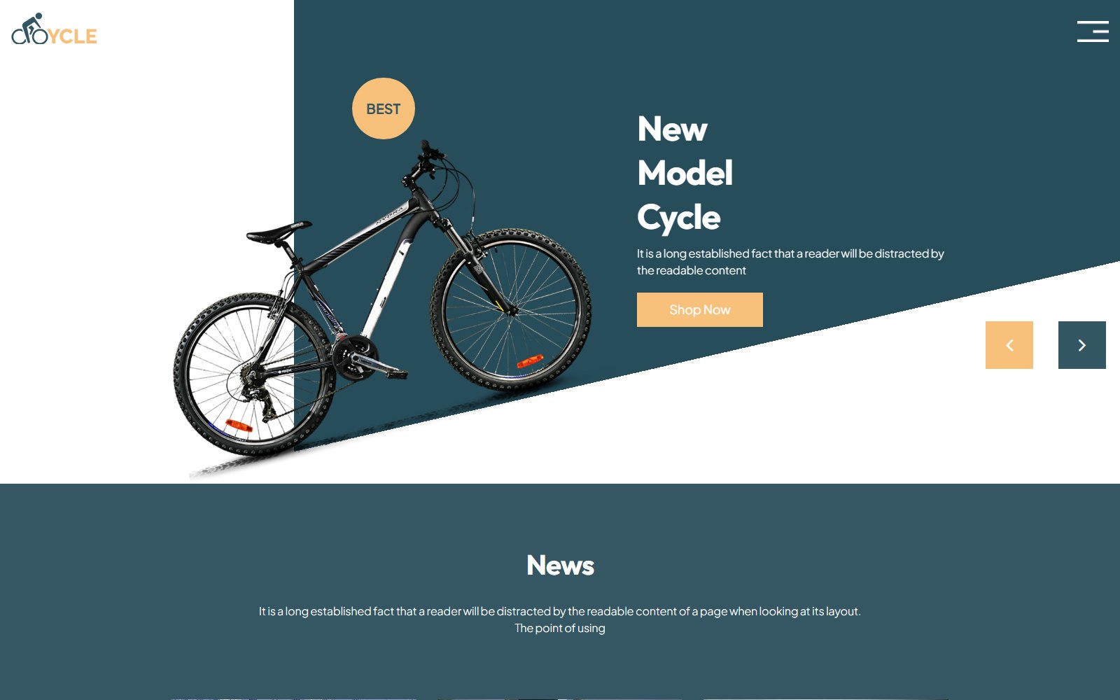 Cycle - HTML Corporate, SaaS & Agency Theme news screen