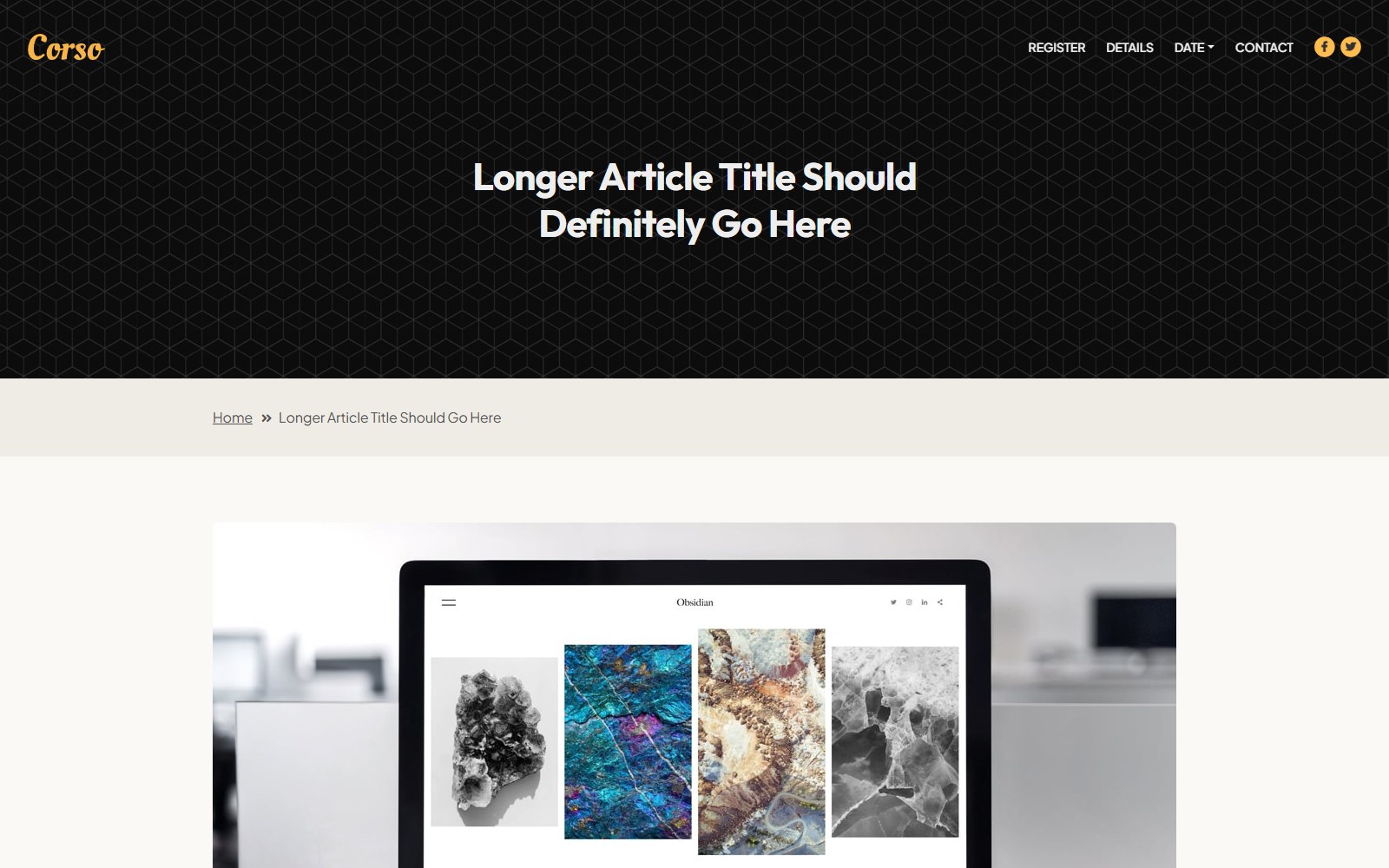 Corso - HTML Corporate, SaaS & Agency Theme article-details screen
