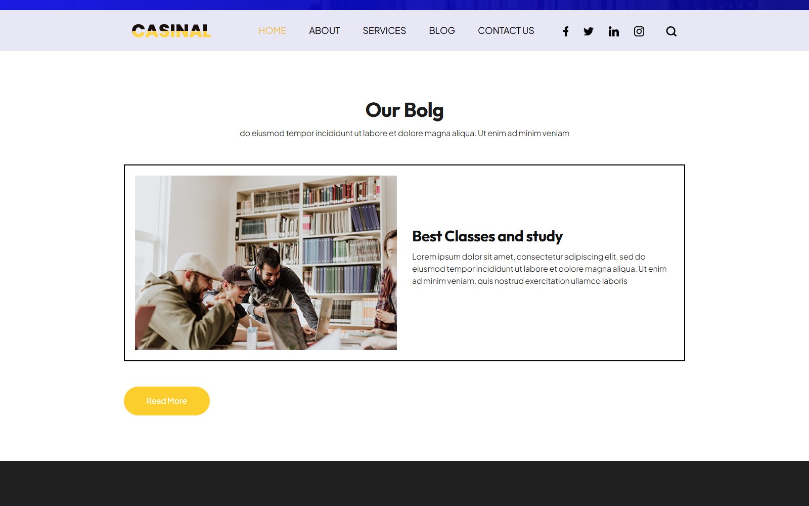 Casinal - HTML Corporate, SaaS & Agency Theme blog screen