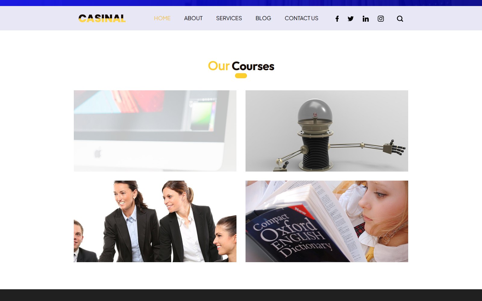 Casinal - HTML Corporate, SaaS & Agency Theme services screen