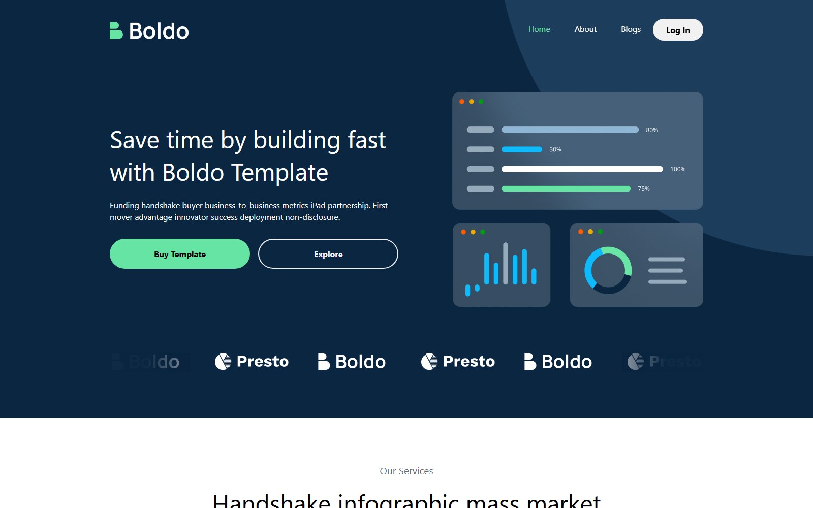 Boldo - HTML Corporate, SaaS & Agency Theme