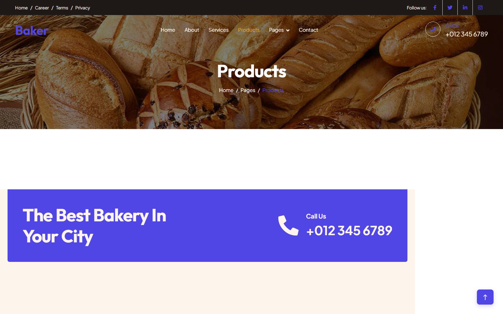 Baker - HTML Corporate, SaaS & Agency Theme product screen