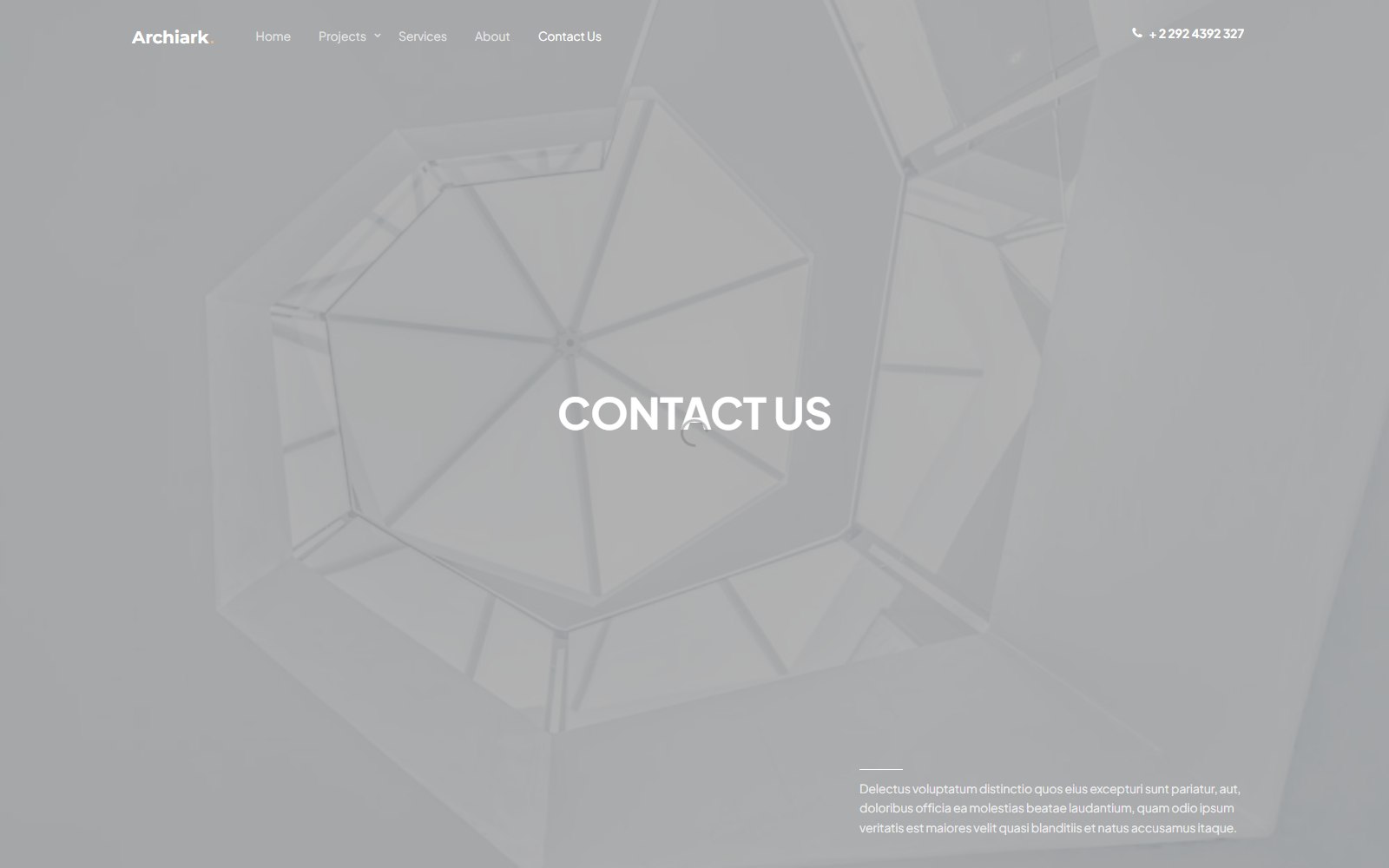 Archiark - HTML Architecture & Construction Theme contact screen