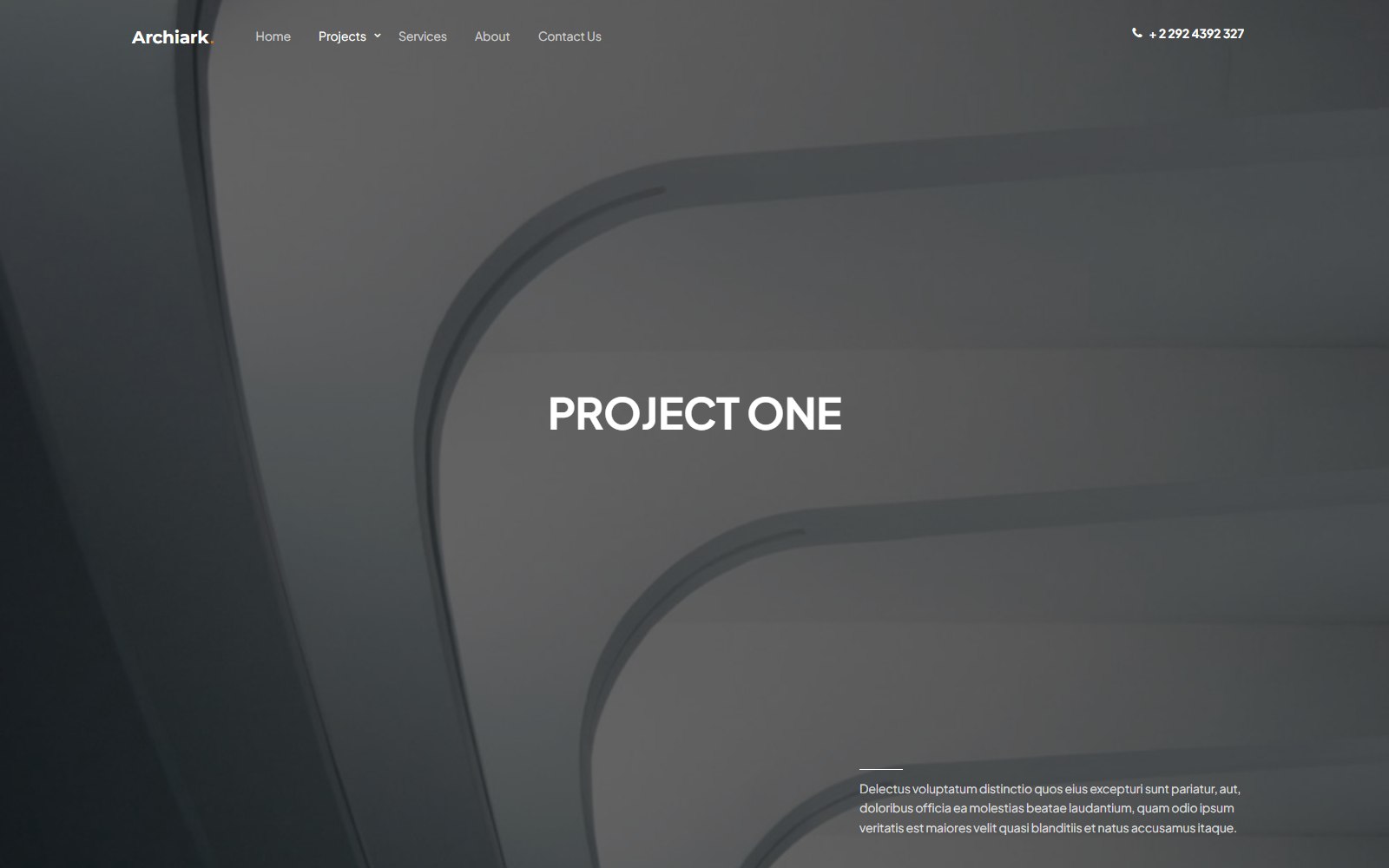 Archiark - HTML Architecture & Construction Theme project-single screen