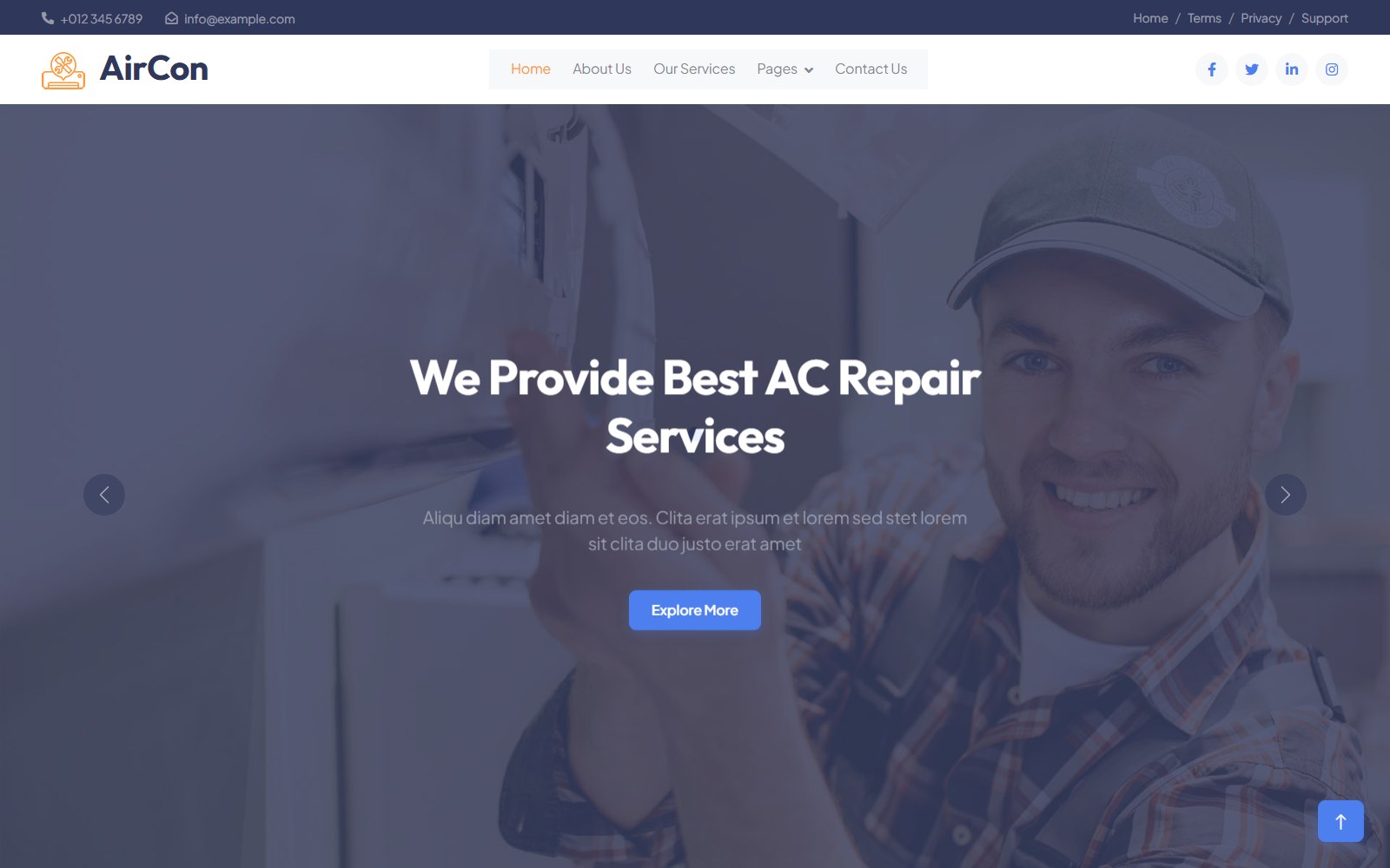 Aircon - HTML Home & Commercial Services Theme