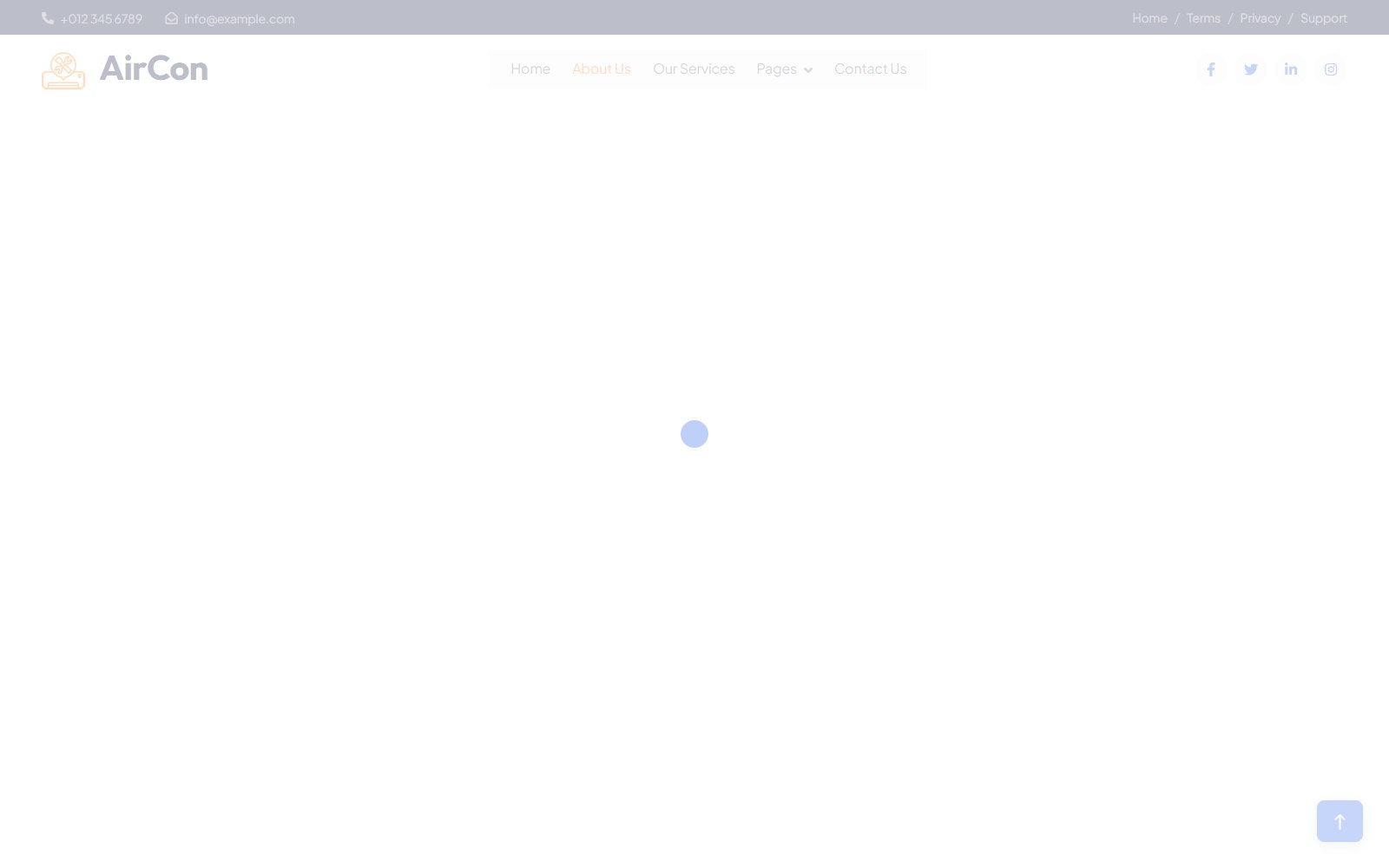 Aircon - HTML Home & Commercial Services Theme about screen