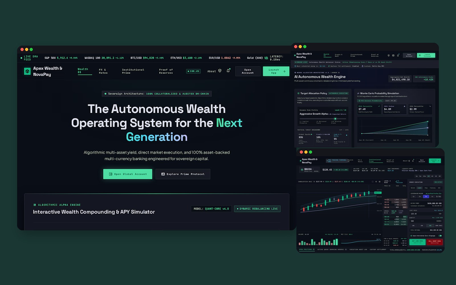 Apex Wealth — Fintech Wealth OS UI Kit