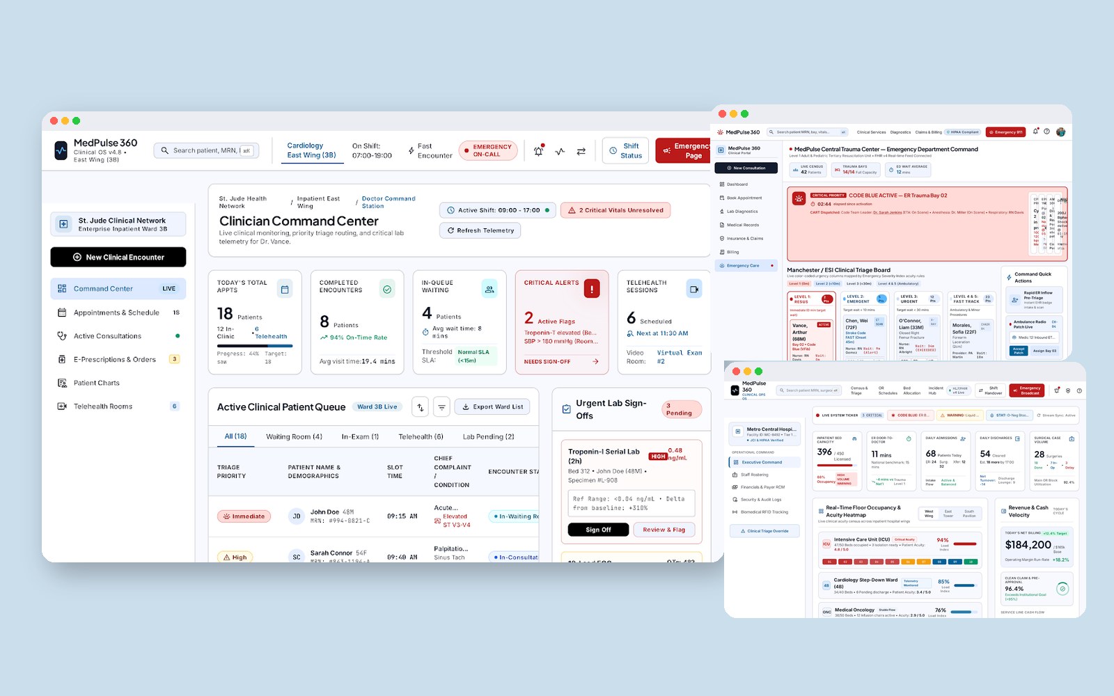 MedPulse 360 — Hospital OS UI Kit