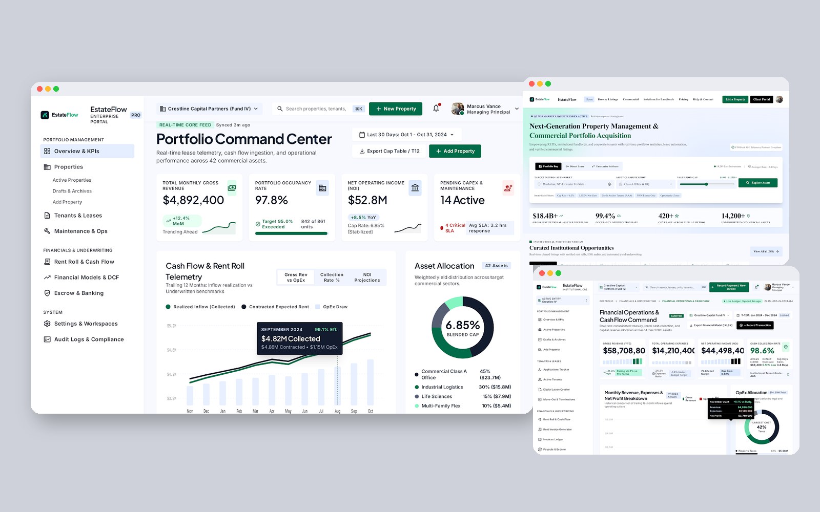 EstateFlow — B2B Real Estate SaaS UI Kit