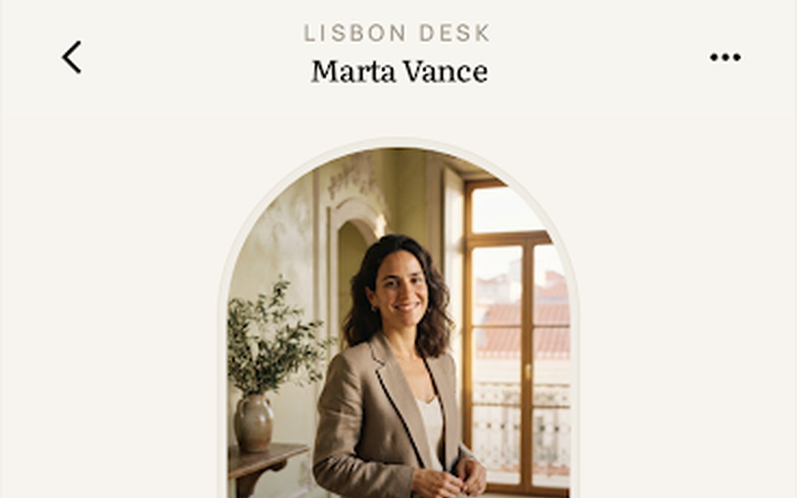 Agent Marta Vance Lisbon Private Office