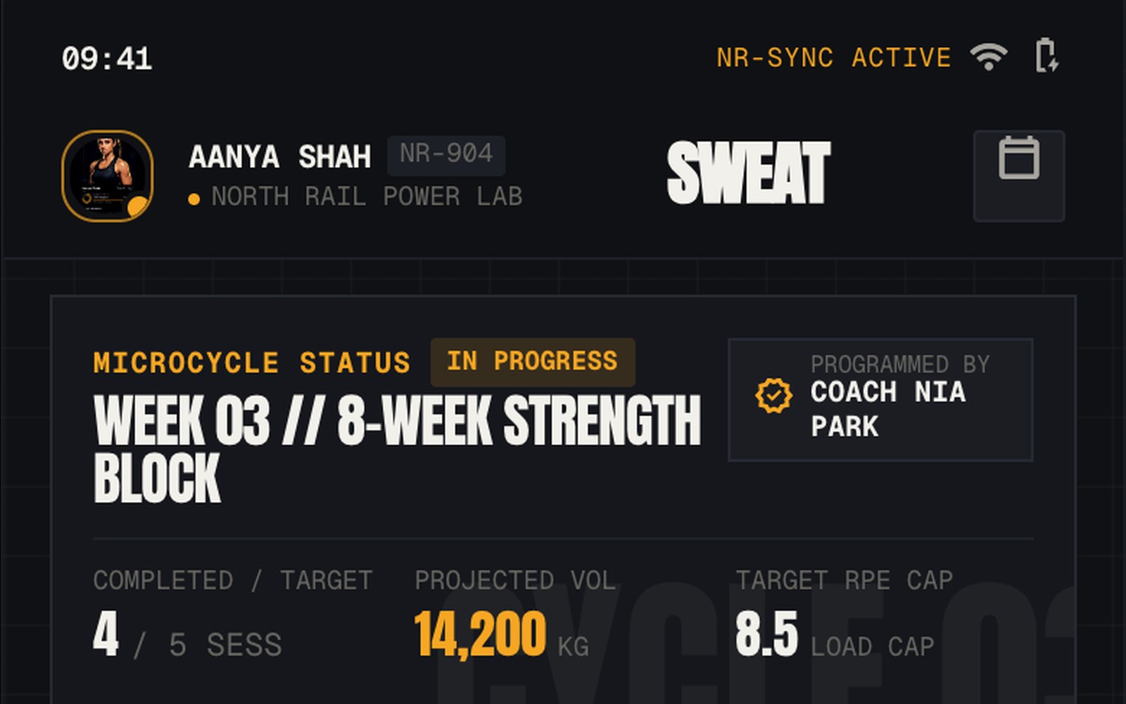 Plan Week Sweat Ios