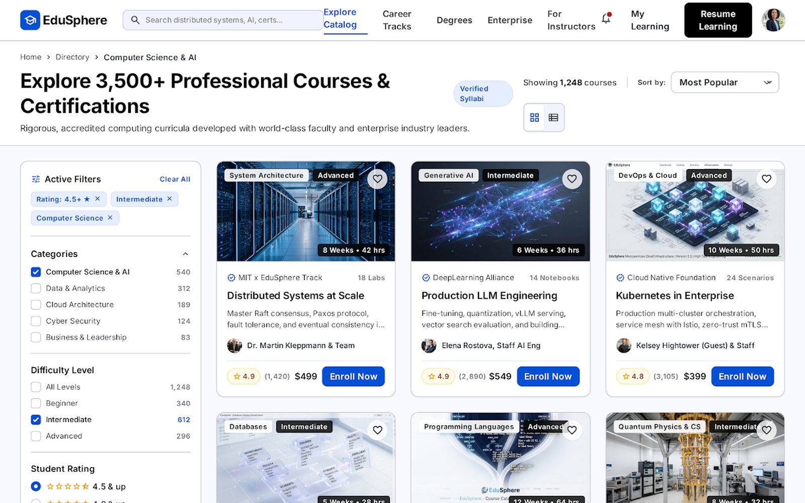 Edusphere Course Catalog Directory